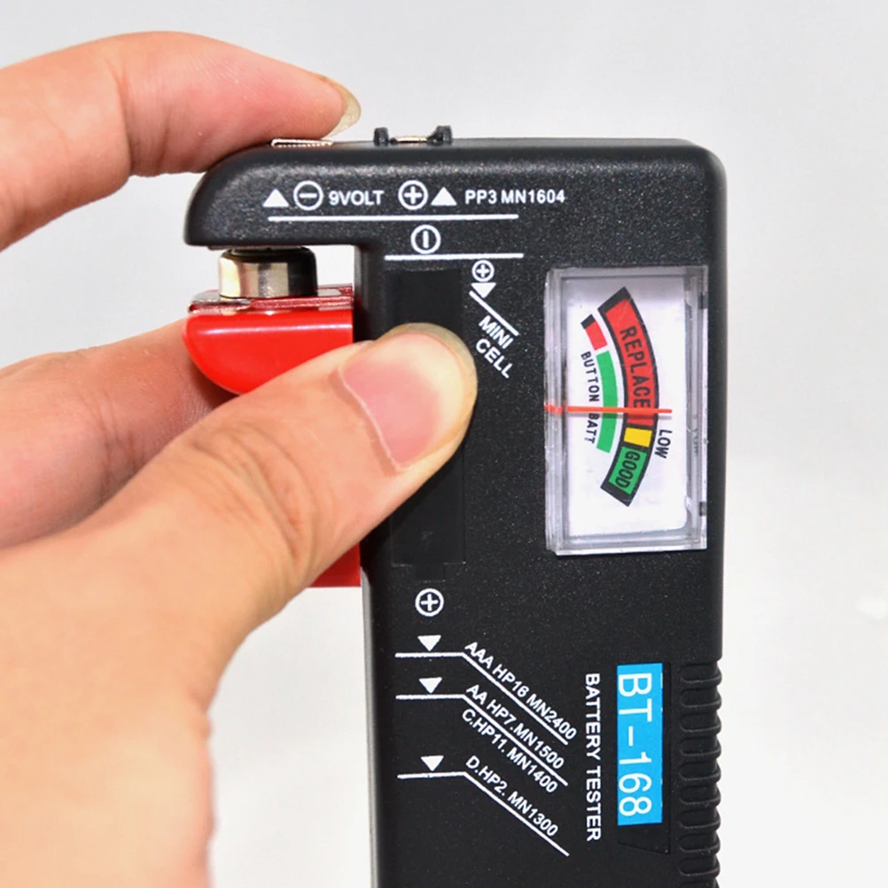 

Tester for AA AAA 9V Batteries Voltage Gauge Tool Electricity Meter Power Checker Capacity Voltmeter