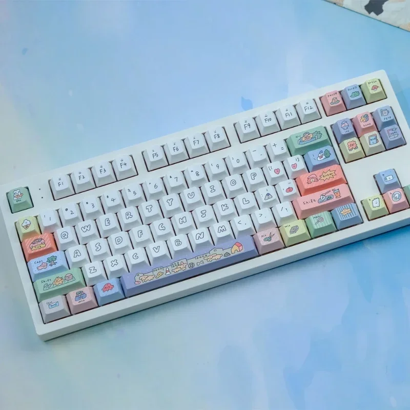 Copritasti PBT 129 tasti GMK Volto sorridente Cherry Profilo Keycap Sublimazione della tintura Tastiera meccanica Keycap per MX Switch GK64 GK75