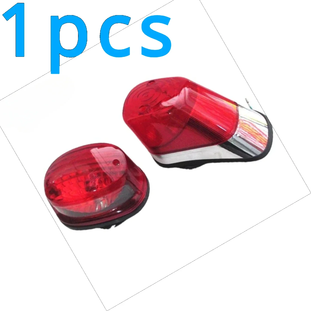 1pcs for For Lifan 150-11 \\ 14 Motorcycle  Rear Taillight Universal Red Tail Lamp Silver Turn Signal, Electroplated Material
