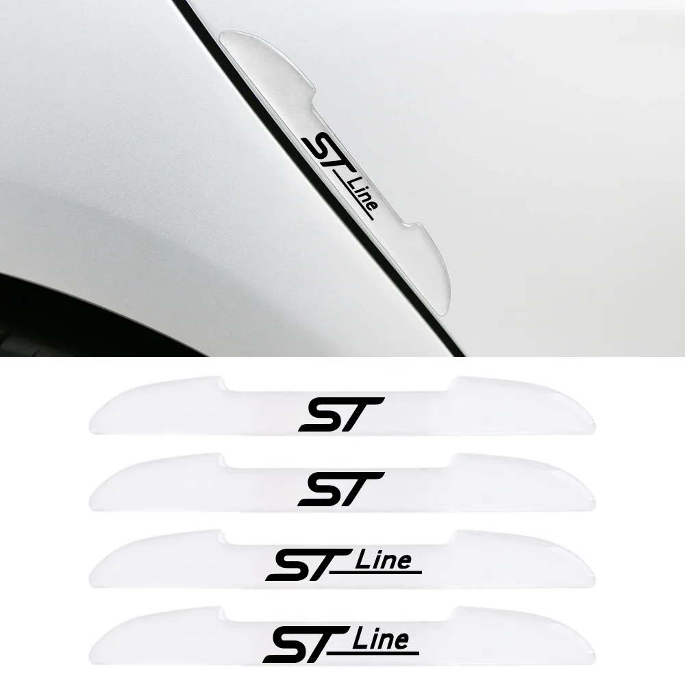 4PCS Car Door Anti-collision Bar Auto Accessories For Ford ST Fiesta Focus Mk2 3 4 Edition Mondeo Fusion St Line 2019 Escort