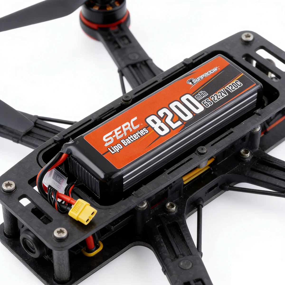 SUNPADOW 6S 23,1V Lipo-Akku 8200mAh 120C mit XT60-Stecker für RC-Flugzeug Quadcopter Hubschrauber Drohne FPV