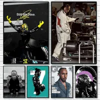 F1 ChampionLegendary Racing Character L-Lewis Hamilton Poster Self-adhesive Art Waterproof Paper Sticker Coffee House Bar Room