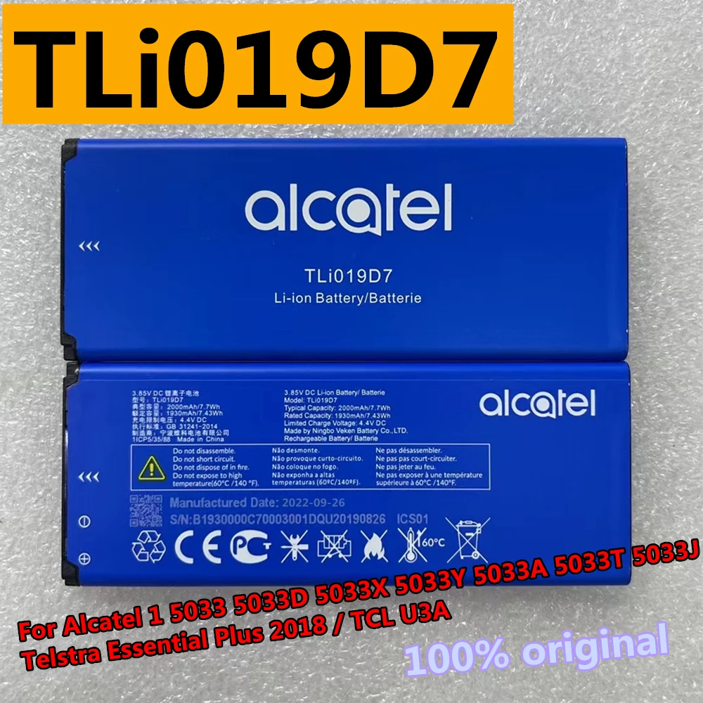 2000 мАч TLi019D7 для Alcatel 1 5033X 5033J 5033D 5033T 5033G 5033F 5033Y 5033A 5033M Telstra Essential Plus 2018 TCL U3A Аккумулятор