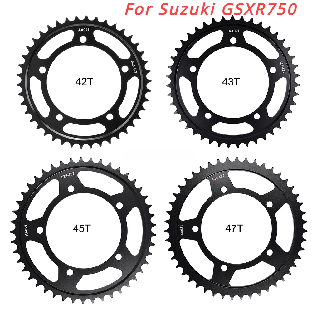 525 42T 43T 45T 47T Tooth Motorcycle Rear Sprocket Gear Staring Wheel Cam For Suzuki GSXR750