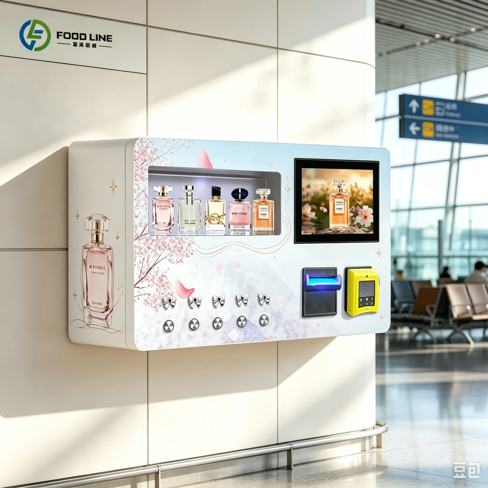 Self-Service perfume vending machine Wall Mounted Perfume Vending Machine Smart Perfume Spraying Vending Machine FL Customized