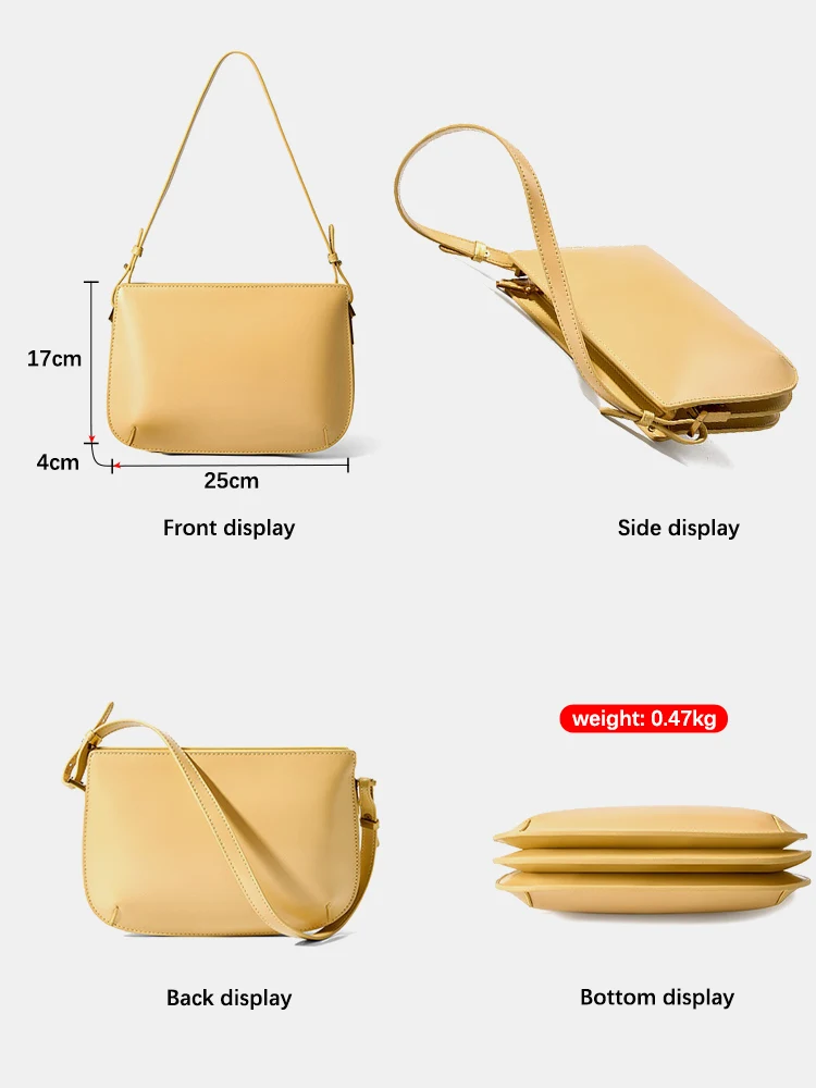 Zency Premium Split skórzana torba pod pachami damska 2024 skóra bydlęca prosta torba na ramię Crossbody luksusowa designerska czerwona torebka