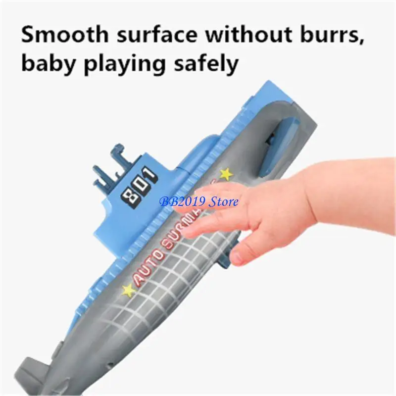 Q0kb 24cm غواصة متعرجة للبطء في لعبة Bathtub Toy Water التفاعلية للعب البليار