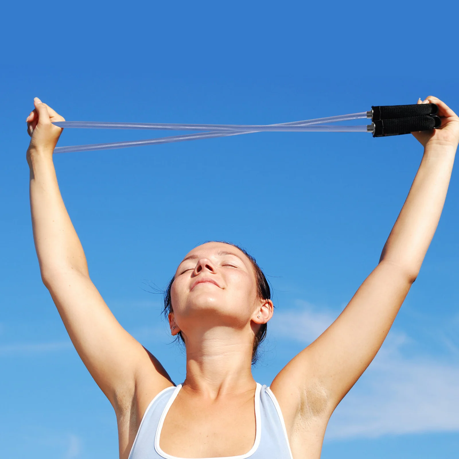 Corde de traction en Latex, bande de résistance, poignée ergonomique antidérapante, entraînement assis, exercice musculaire, gymnastique, 20lb