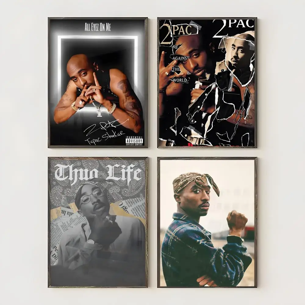 Singer Rapper 2PacS T-Tupac S-Shakur Poster Waterproof Canvas Art Wrinkle Free Wall Hanging For Home Living Room Bedroom Decor