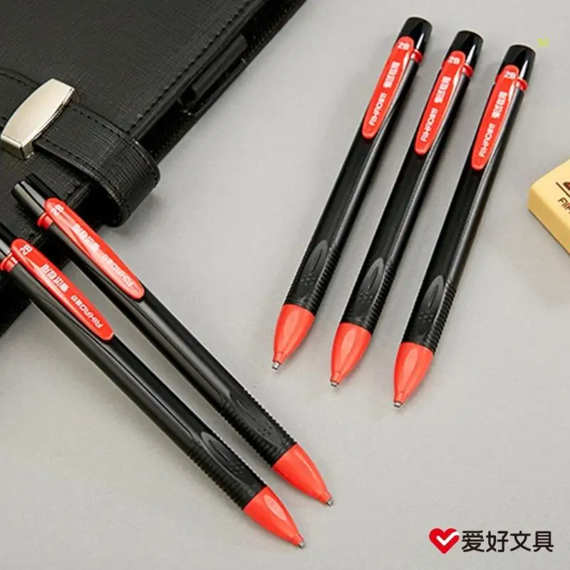 Đầu Dẹt Kiểm Tra Cơ Bút Chì Vẽ 2B Nạp Lại Viết Tự Động Soạn Thảo Bút Chì Có Tẩy Văn Phòng Học Trang Sức Giọt