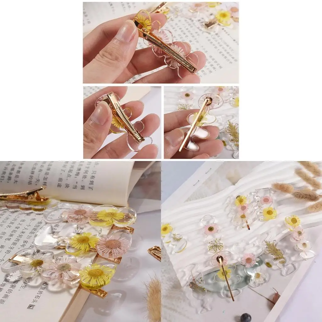 DIY Irregular Hair Clips Casting Moulds Hair Pin Mold Silicone Resin Epoxy Barrette Mould Agate Crystal Epoxy Mold