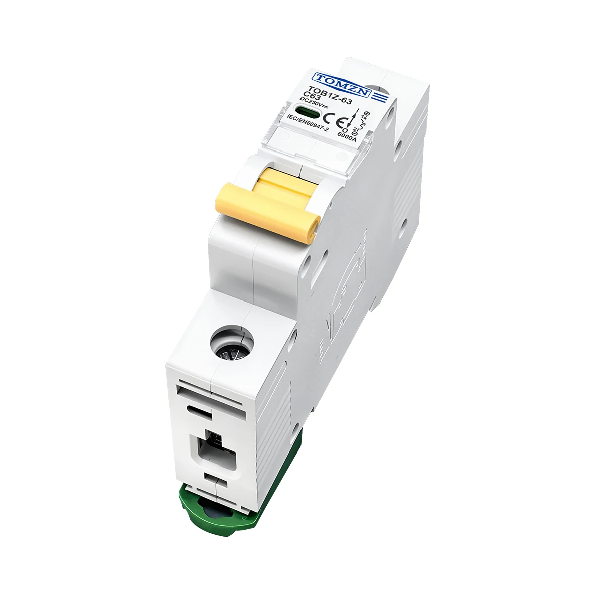 TOMZN 1P DC 250V Circuit Breaker MCB C Curve Single Pole Direct-Current Fuse for PV