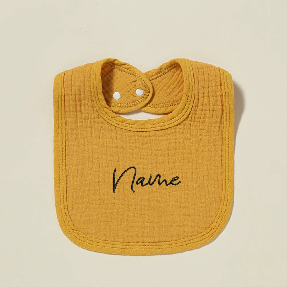 Personalized Name Customization for Newborn Baby, Spring and Autumn Babies Supplementary Feeding Period, Fashion Spitting Bib