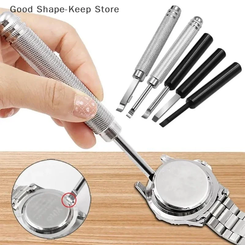 1Pcs Metal Repair Tool Pry Tool New Press Battery Change Back Case Remover Remover Screw For Watchmaker Watch Back Case Opener