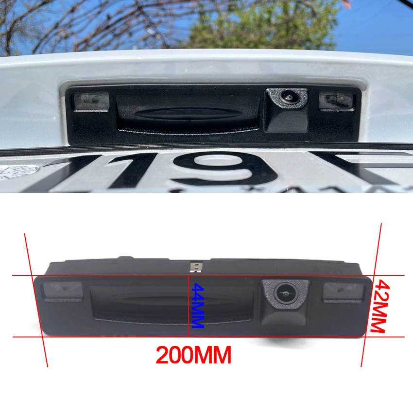 HD Trunk Handle Camera For Ford Cmax C-MAX 2015~2017 2018 CCD Night Vision Backup Reverse rear view Camera Dynamic trajectory