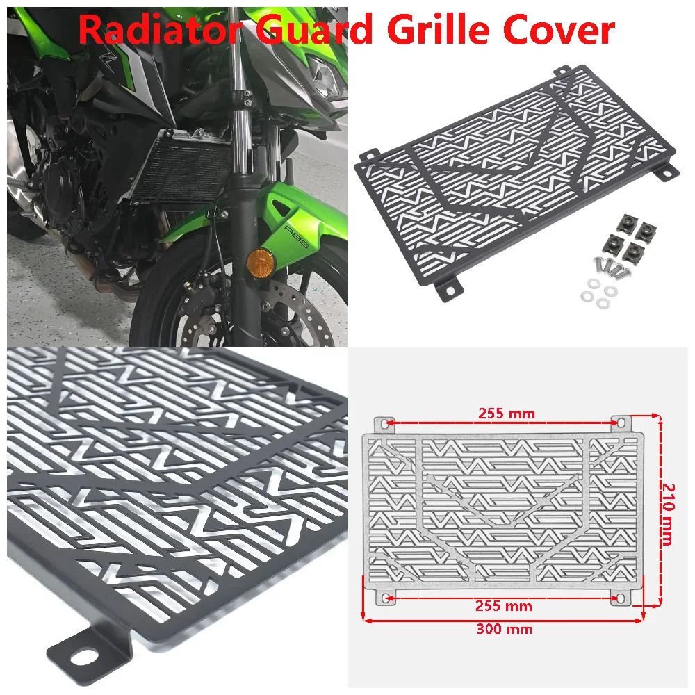 

Fits for Kawasaki Ninja 500 400 ABS Z500 Z400 EX500 EX400 2024+ Motorcycle Radiator Guard Grille Cover Engine Cooler Protector
