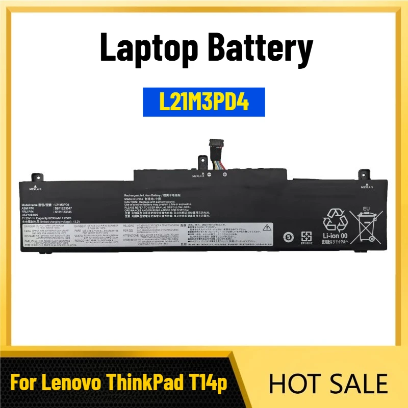 

Laptop Battery for Lenovo ThinkPad T14p Gen1 T14 Gen 2 L21M3PD4 L21C3PD4