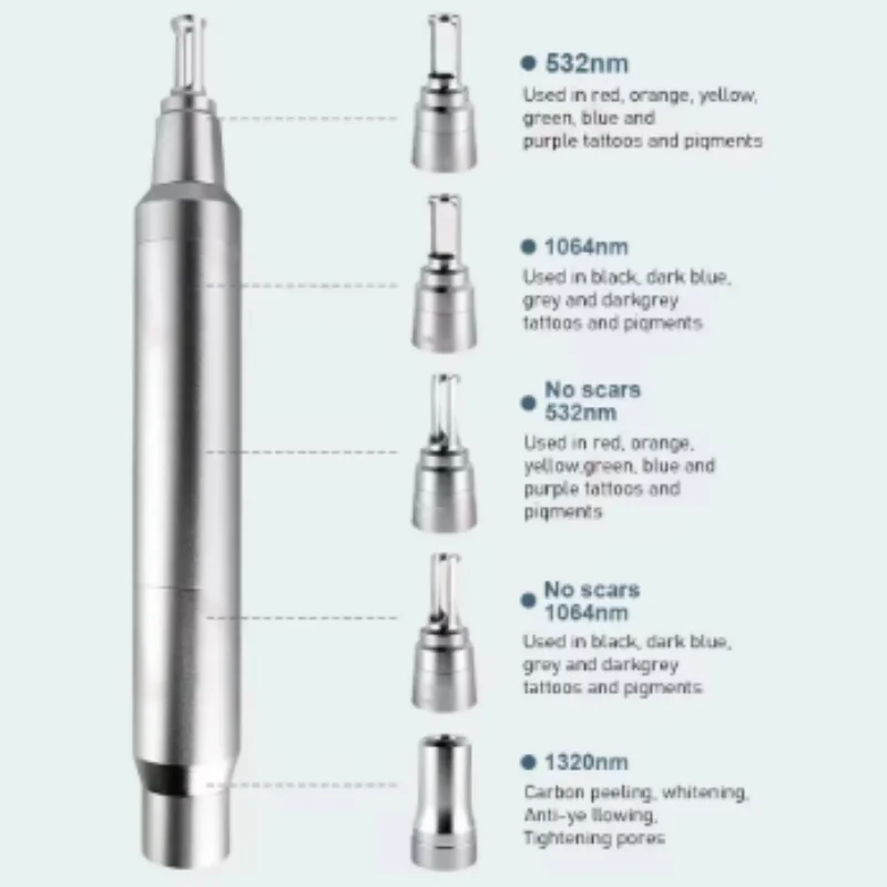 휴대용 레이저 문신 제거 기계, Nd Yag 레이저, 피코 문신 레이저 제거 기계, 1604nm, 532nm, 1320nm