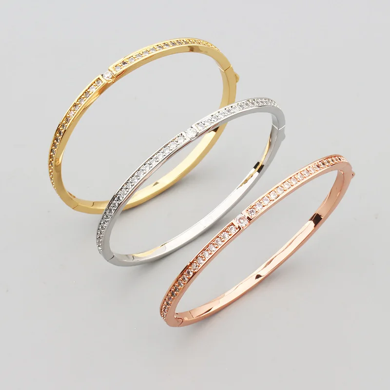 

2024 new style, 925 silver bracelet, light luxury, two tones, spring buckle bracelet for women, wedding party birthday gift