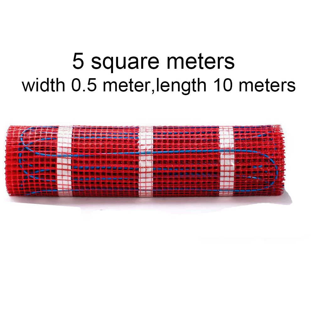 230V 150w/m2 Elektrische Vloerverwarming Mat Kit Pad Systeem Onderdelen Voor badkamer Keramische Steen Tegel Houten vloer Verwarmde Warming