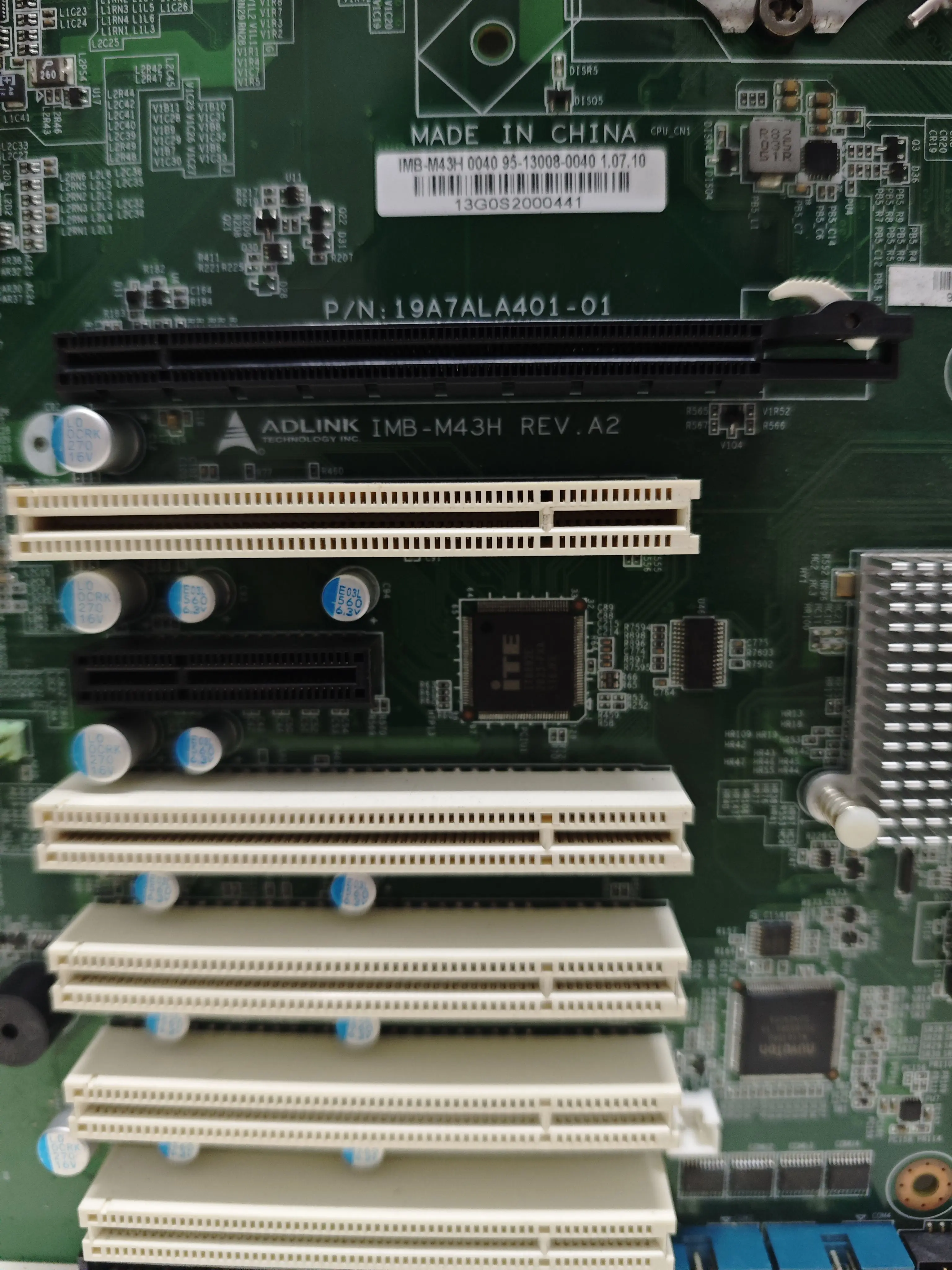 For the main board IMB-M43H REV. A2 5 PCI slots, support 67 generation CPU with baffle   (store code: 0607)