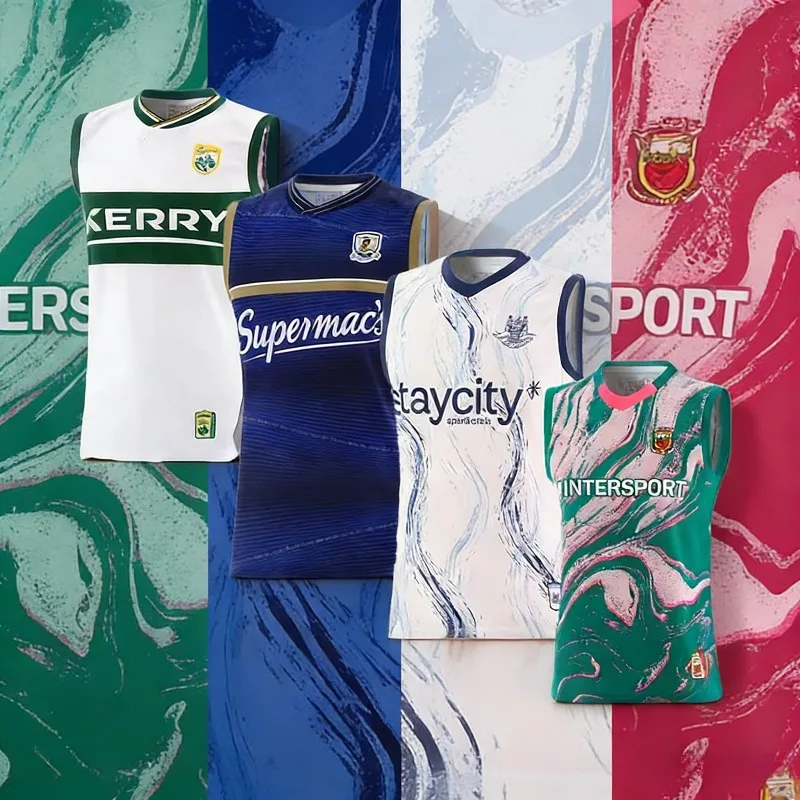 MOTO New 2024 Gaa Vest Dublin Donegal Derry Kerry Antrim Down Tipperary Kildare Tyrone Offaly Singlet T-shirt S-6xl view 2