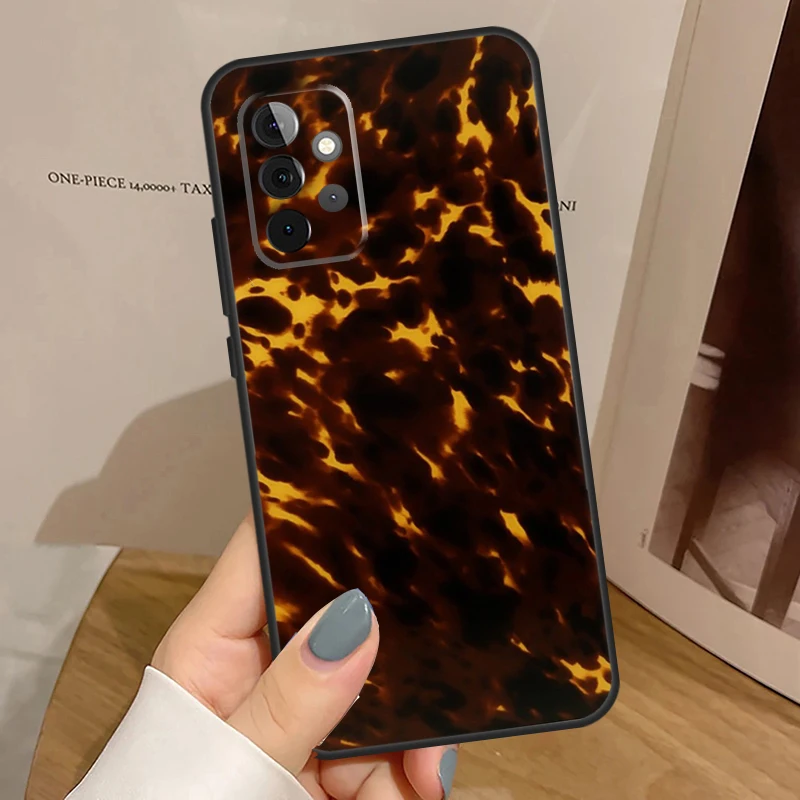 Tortoise Shell Pattern Phone Case For Samsung Galaxy A32 A52 A12 A53 A33 A23 A13 A54 A34 A14 A51 A15 A25 A35 A55