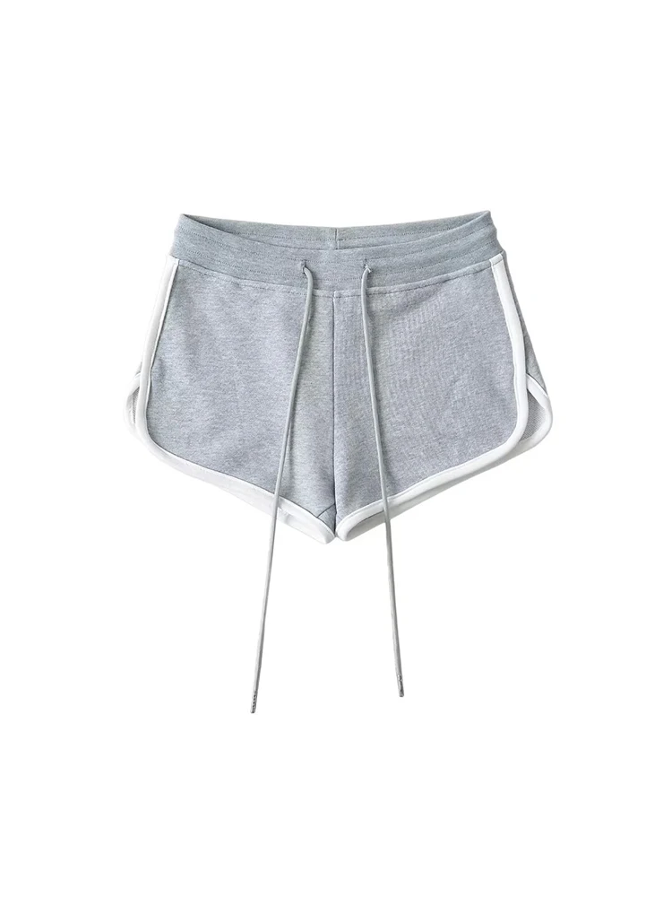 Bequeme American Sle Hot Girl Spor Ort Hosen Damen Dstring elastische Taille A-Linie Casual Split Home Hosen