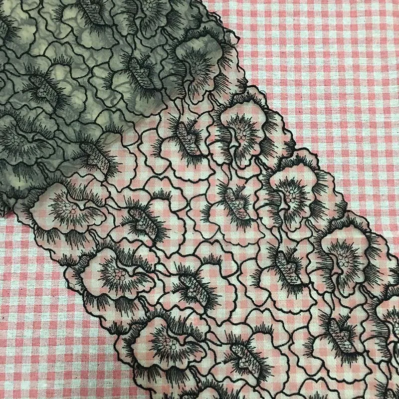 

20 ярдов/лот, двухцветная кружевная тесьма с вышивкой для отделки юбок, ткань для шитья одежды, материал для рукоделия, ткань для платьев