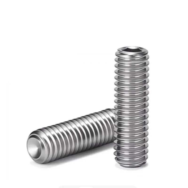 10pcs/lot 2#-56 4#-40 5#-40 6#-32*L1/4 1/8 3/16 5/16 UNC Stainless Steel Screws 4#-40 Grub Screws Hex Socket Head Set Screw