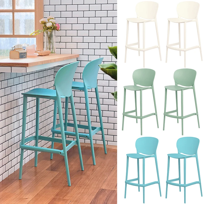 1-2Pcs 1/6 Doll House Mini High Chair Model Bar Chair/Dining Chair Backrest Chairs Dolls Play House Furniture Model Accessories