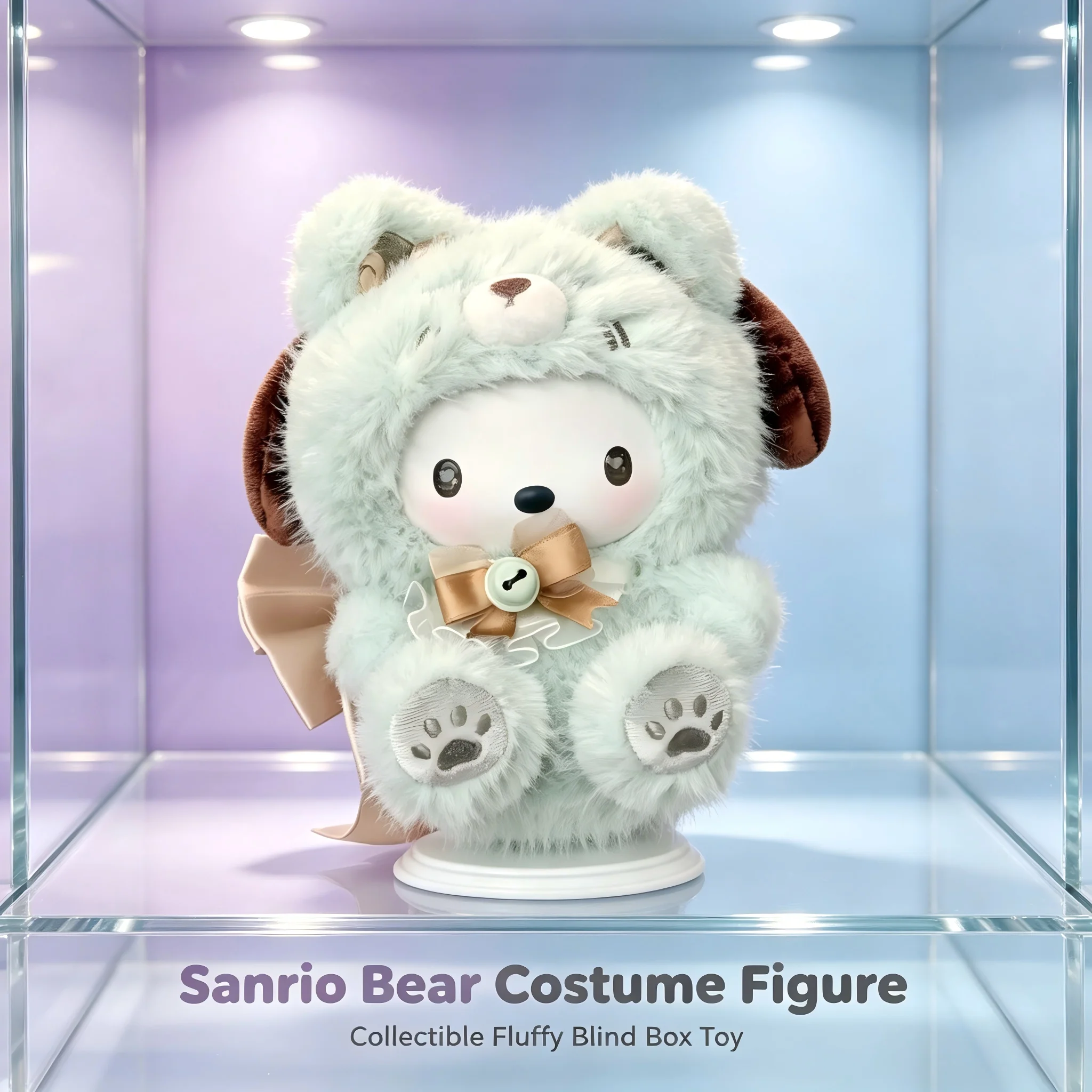 Sanrio Island Fox Serie Blind Box, Kuromi Hello Kitty Emaille-Plüschfigur, Trendiges Sammler-Spielzeug Geschenk für Fans