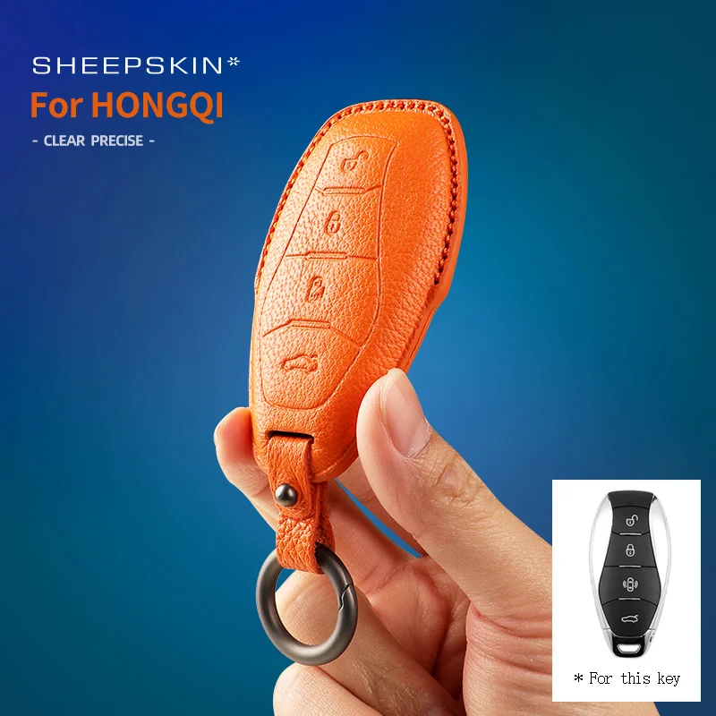 

Suitable For Red Flag Hs5/H5/H9/Hs3 Goat Leather Keybag Anti Collision Scratch Protection Cover Modification Accessories