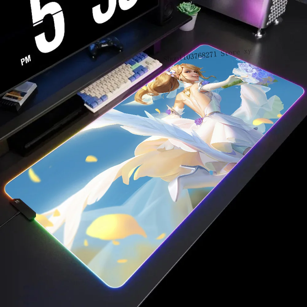 

Lux League Of Legends Mousepad XXL RGB Gaming Mouse Pads HD Black Gamer Accessories Large LED