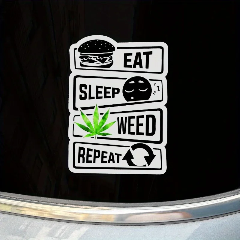 Creative 2D Flat Vinyl Decal Set 4PCS Scratchproof Waterproof UV Resistant Stickers for Car Motorcycle Helmet Laptop Window