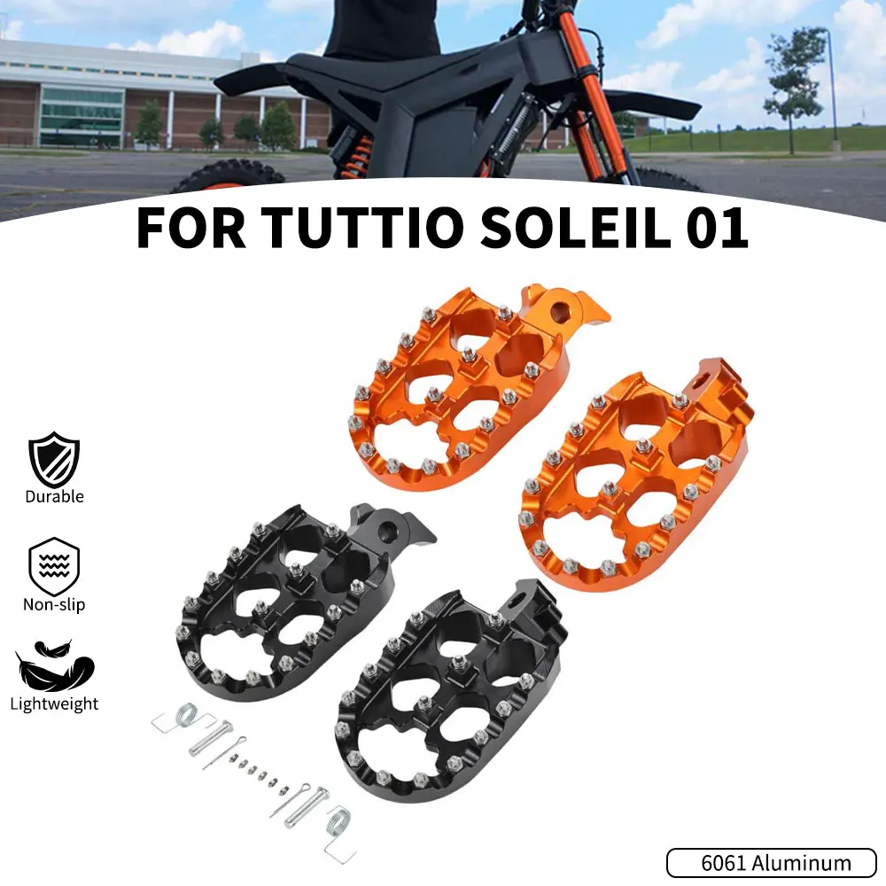 Motorcycle Footrests Footpeg Foot Pegs Pedals Plate Foot Rests 6061 Aluminum accessories universal For Tuttio Soleil 01