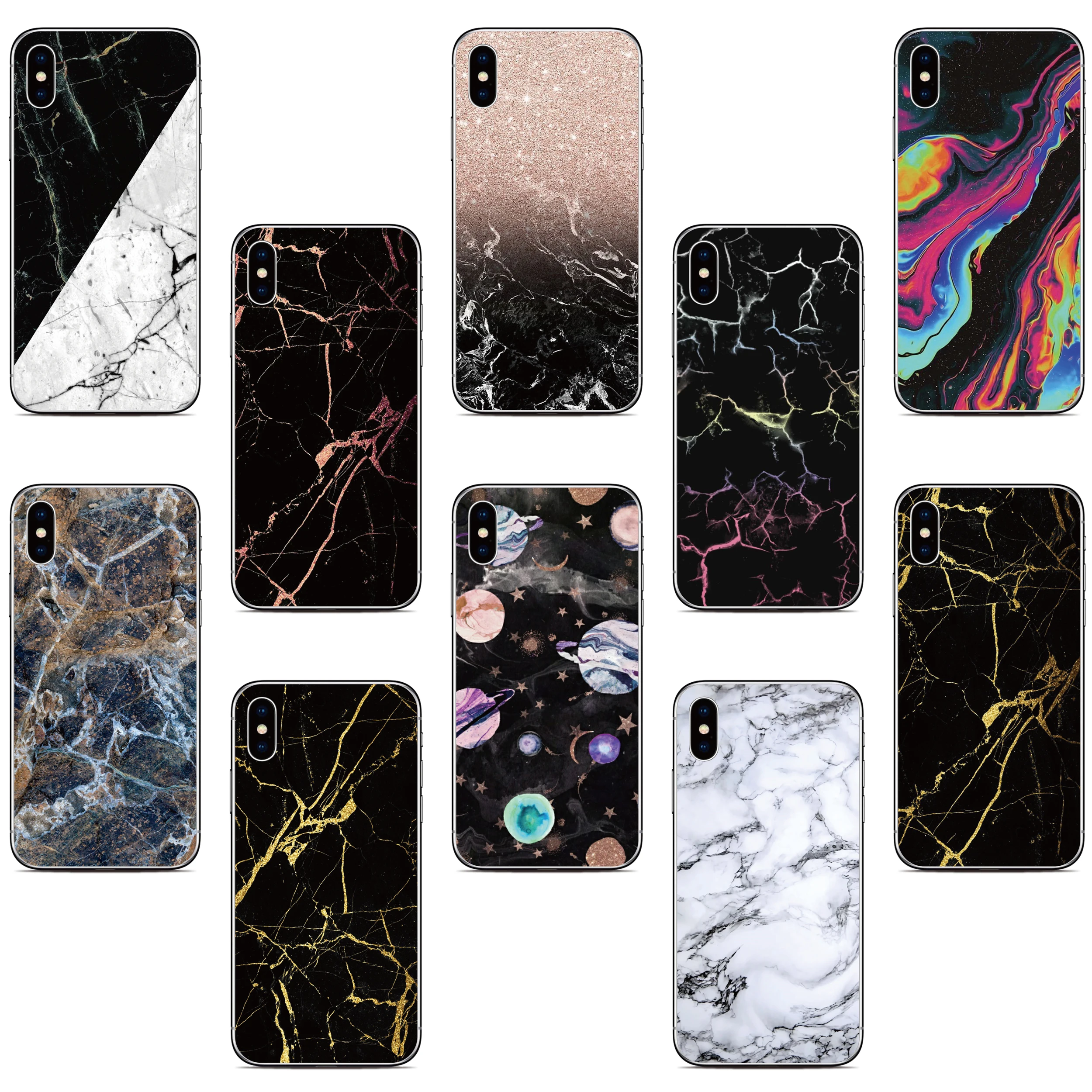 Black Marble Cover For LG Wing Velvet K22 K61 K62 K50 K51 K52 K40 Q6 Q7 Stylo 5 6 G8s G8X G6 G7 G8 V50 V60 ThinQ Phone Case