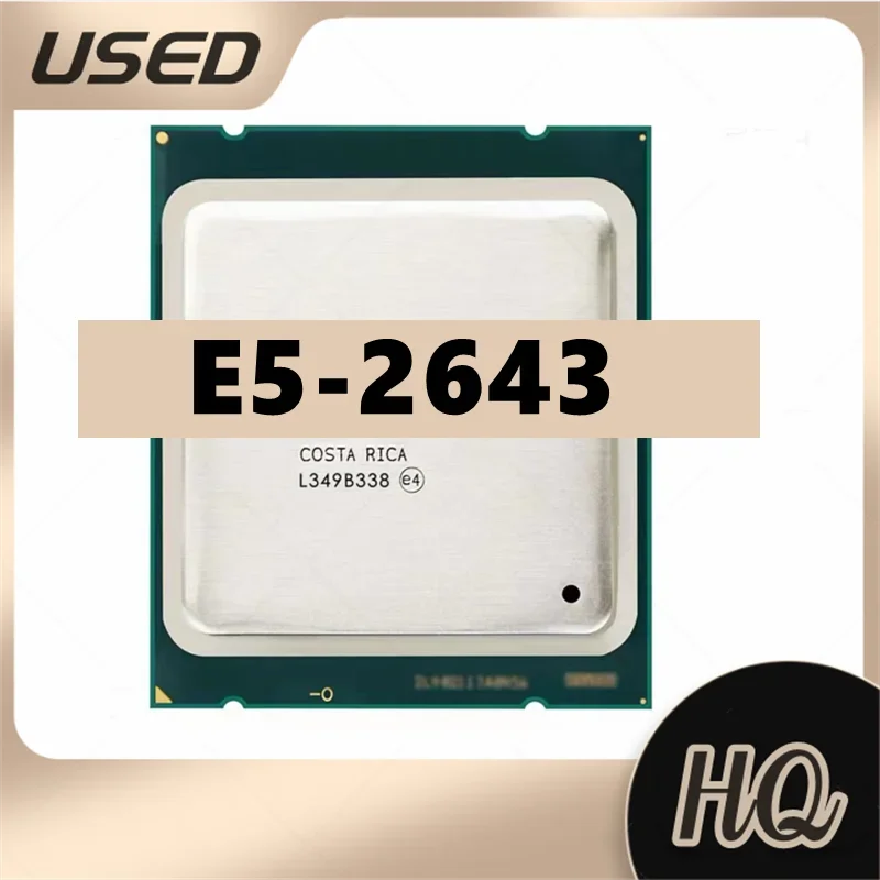 Eeon E5-2643 3,3 ГГц, 4 ядра, 8 потоков, 10 м, 32 нм, 130 Вт, LGA 2011 E5 2643