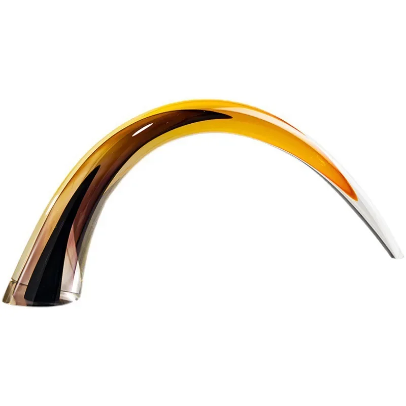 

Light luxury high-end Czech crystal bubble horn ornament living room flower arrangement creative glass Internet celebrity transp