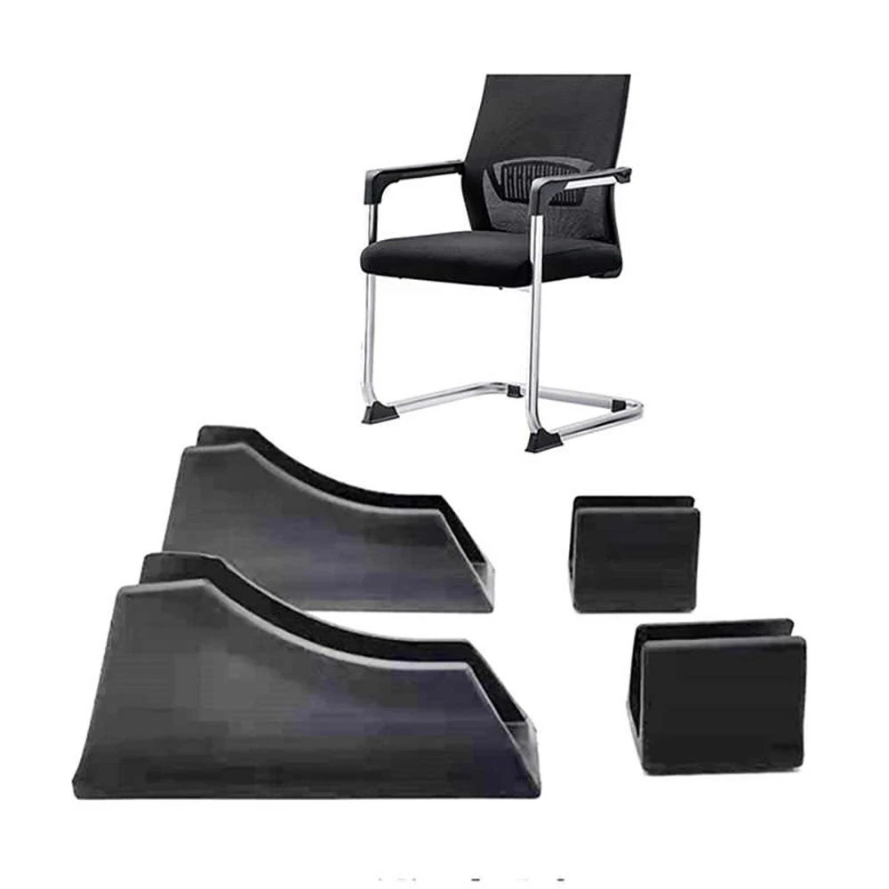 2Pcs Rubber Furniture Foot Pads Table Leg Covers Chair Pads Anti Slip U-Shaped Pipe Clamps Floor Protection Covers Pipe Caps
