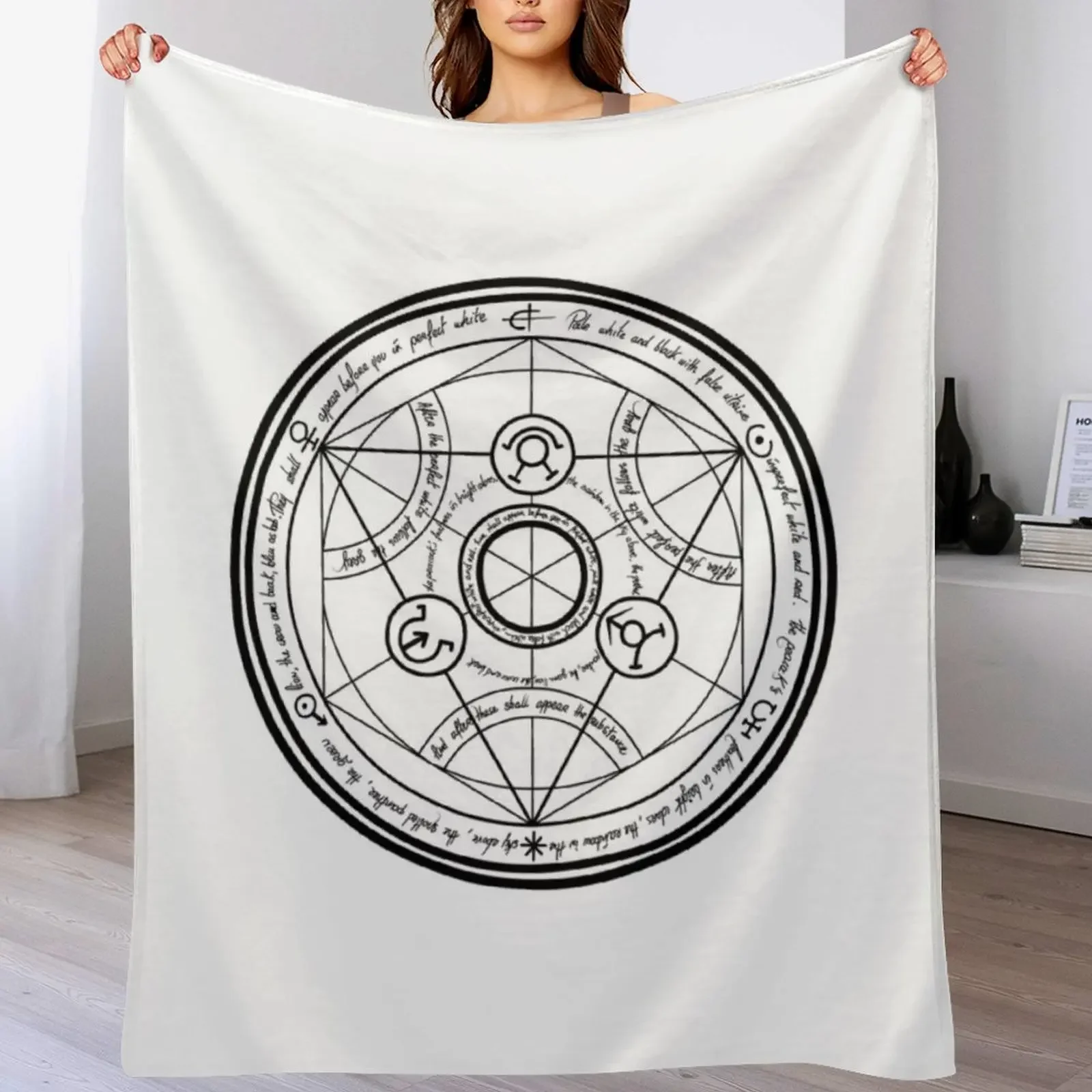 Fullmetal Alchemist Transmutation Circle Throw Blanket Decorative Soft Throw Blanket for Couch Sofa