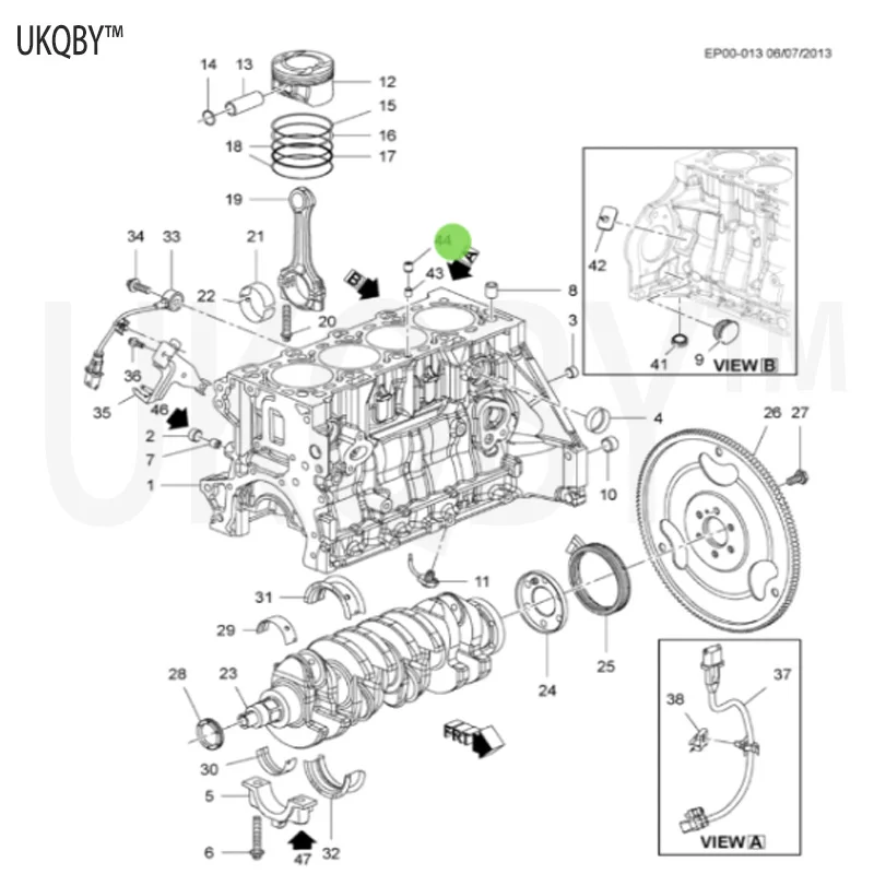 Suitable for Ch ev ro le t Ji ng ch en g, En vi si on Cr uz e, oil bypass valve, oil flow valve, check valve 90530050