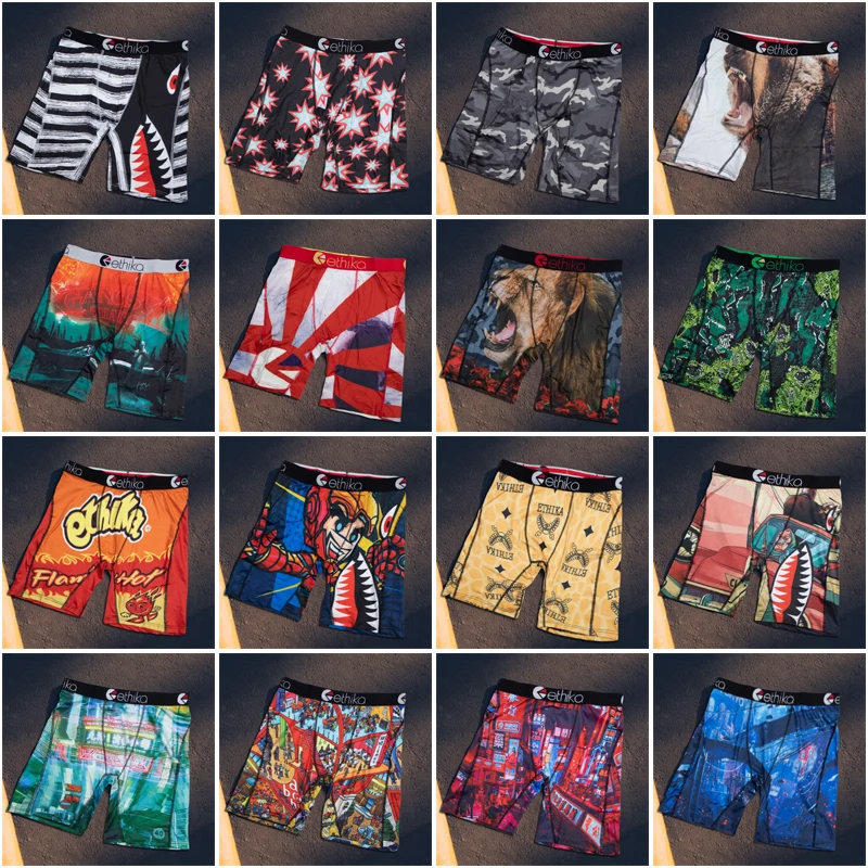 

ETHIKA 1 шт., мужское нижнее белье, боксеры, дышащие сетчатые мужские трусы с промежностью, мужские трусы больших размеров, L-3XL, осенние мужские боксеры, трусы