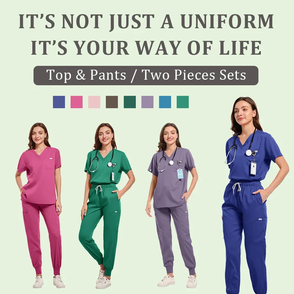 Peeling medyczny Szlafrok pielęgniarski Wysokiej jakości elastyczny peeling Opieka zdrowotna Apteka Jednolity kolor Uniform Hurtownia odzieży roboczej unisex