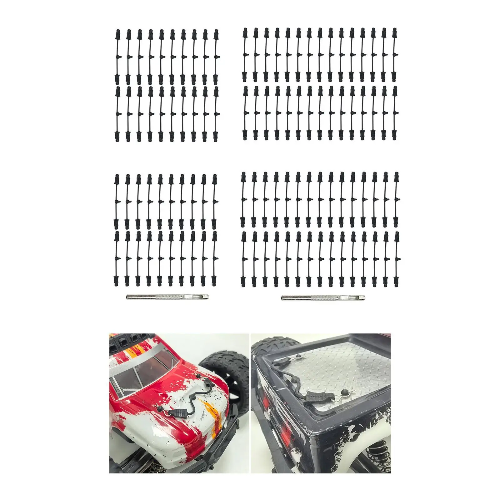 RC -GUM -Retainer -Pull -Pull -Pull -Body Clip Holder Replace The Simple Installation with High Reliability RC Car Attachments