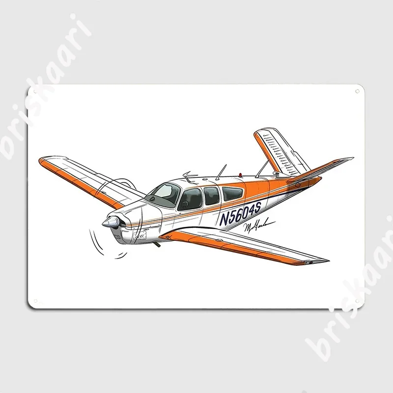 V Tail Bonanza N5604s Metal Sign Pub Printing Kitchen Poster Tin Sign Poster