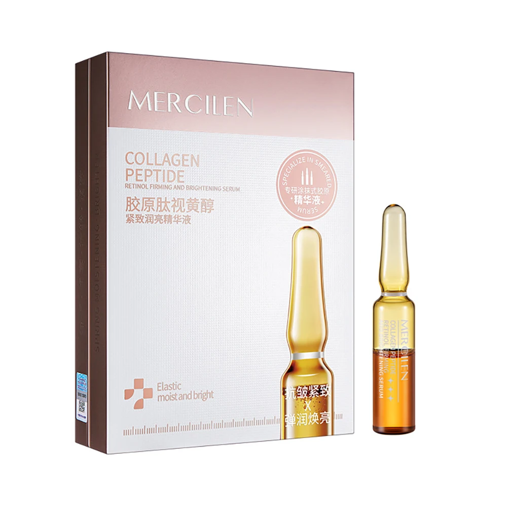 

28Pcs Collagen Peptide Tightening Moisturizing Essence Retinol Ampoule Solution For Diminishing Fine Lines Brighten Skincare