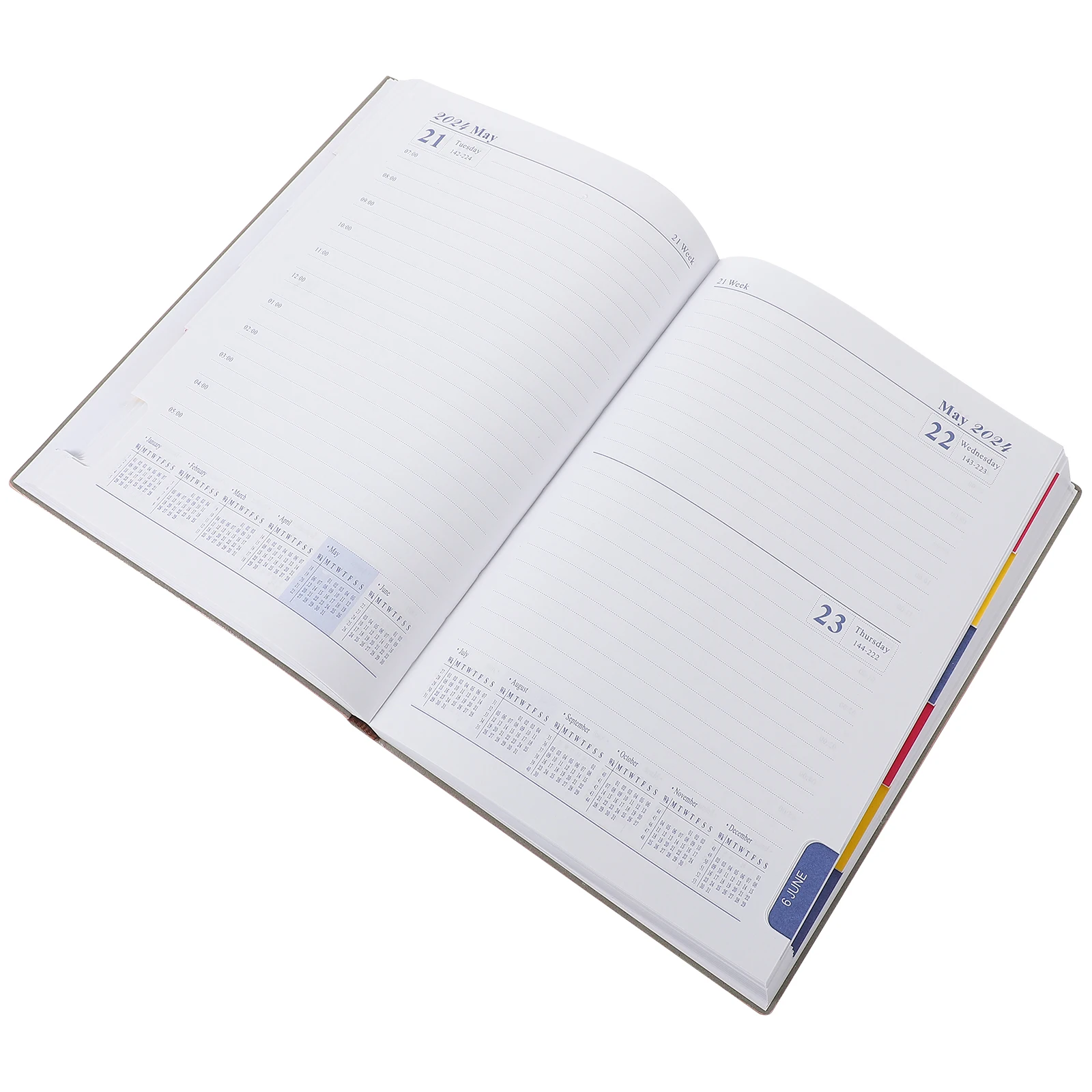 

2024 Daily Planner Notepad Pink Portable Notebook Students Travelers Teachers Academic To Do List Journal Time