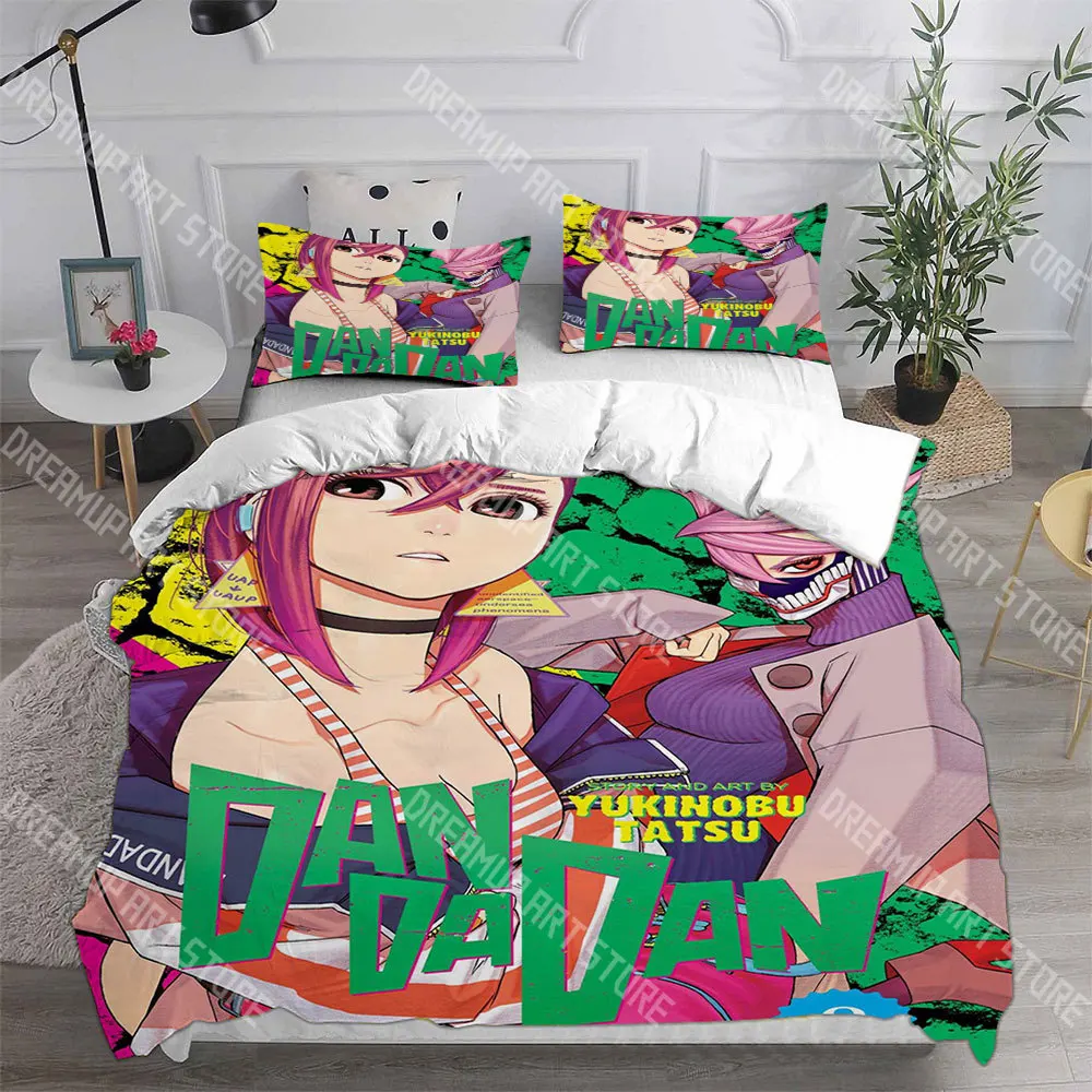 

Новый комплект постельного белья с мультяшным принтом в стиле аниме DAN DA DAN, изысканный комплект постельного белья, пододеяльник, комплект одеял, роскошный подарок на день рождения