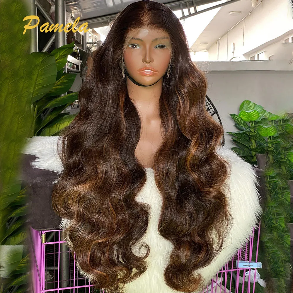 

Медовая Блондинка Body Wave Ombre 4 30 цветные 250% Плотность 13x6 HD прозрачные кружевные передние предварительно выщипанные человеческие волосы парики готовые к работе